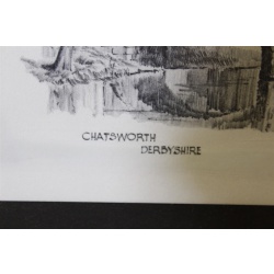 12.75 x 10.25 Framed Picture Chatsworth Derbyshire - Brian Lewis