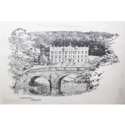 12.75 x 10.25 Framed Picture Chatsworth Derbyshire - Brian Lewis