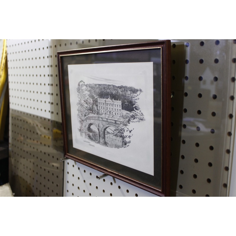 12.75 x 10.25 Framed Picture Chatsworth Derbyshire - Brian Lewis