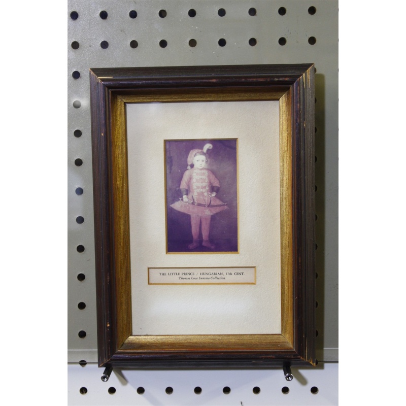 7.25 x 10 Framed The little Prince Hungarian 17th Cent. Thomas Summa Collection