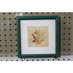 7.5 x 7.5 Framed Flower Art Signed