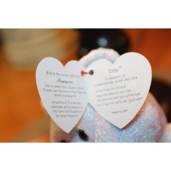 TY Beanie Babies ISSY the Four-Seasons Hotel Bear 2001 P.E. Pellets #87435