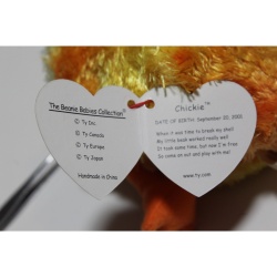 TY Beanie Babies Chickie 2001 P.E. Pellets #87440