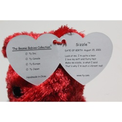 TY Beanie Babies Sizzle 2001 P.E. Pellets #87488