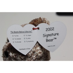 TY Beanie Babies 2002 Signature Bear 2002 P.E. Pellets #87490