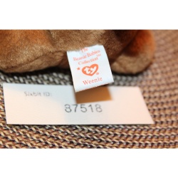 TY Beanie Babies Weenie 1995 PVC Pellets #87518