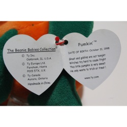 TY Beanie Babies Pumkin 1998 P.E. Pellets #87522