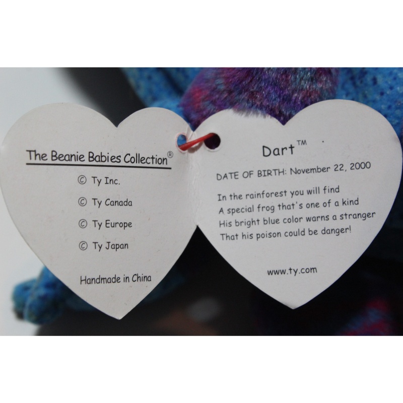 TY Beanie Babies Dart 2001 P.E. Pellets #87526