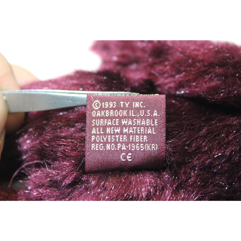 TY Beanie Babies Beargundy 1993  #87531