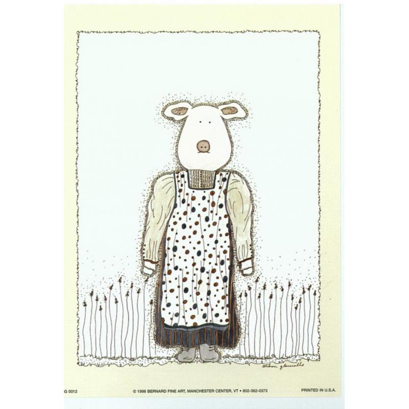 (5 x 7) Art Print SG0012 Sharon Glanville Country Pig