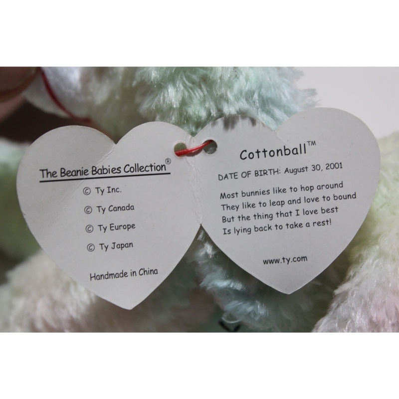 TY Beanie Babies Cottonball 2001 P.E. Pellets #87541
