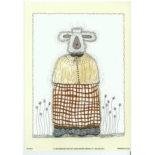 (5 x 7) Art Print SG0013 Sharon Glanville Country Sheep