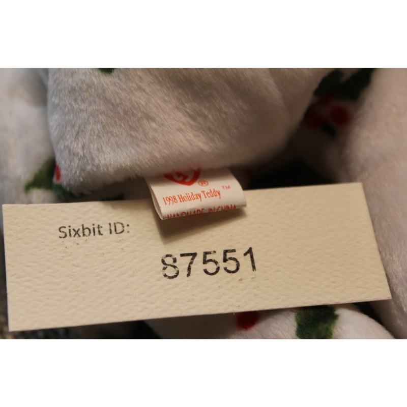 TY Beanie Babies 1998 Holiday Teddy 1998 P.E. Pellets #87551