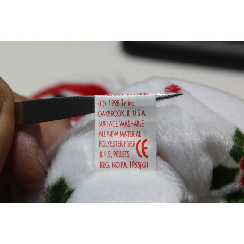 TY Beanie Babies 1998 Holiday Teddy 1998 P.E. Pellets #87551