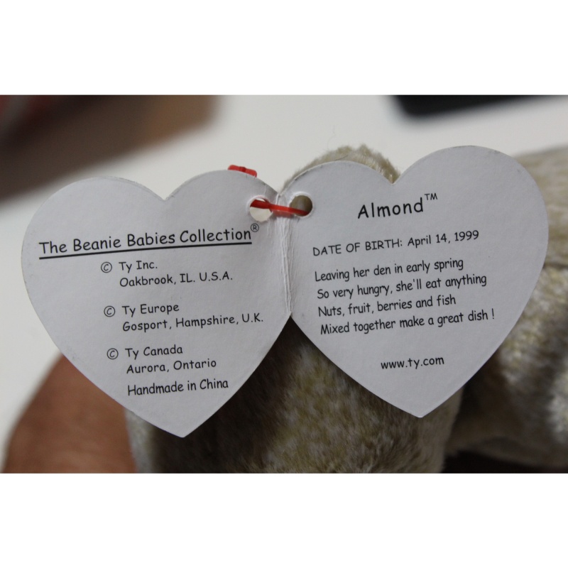 TY Beanie Babies Almond 1999 P.E. Pellets #87553