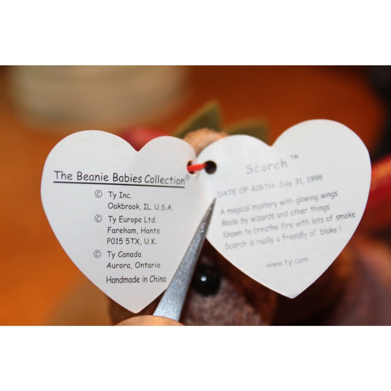 TY Beanie Babies Scorch 1998 P.E. Pellets #87567