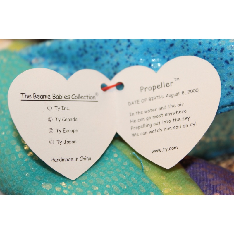 TY Beanie Babies Propeller 2001 P.E. Pellets