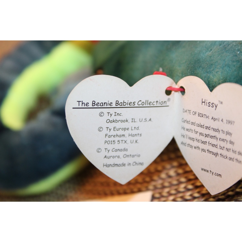 TY Beanie Babies Hissy 1997 P.E. Pellets