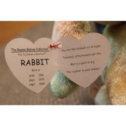 TY Beanie Babies Rabbit 2000 P.E. Pellets #87593