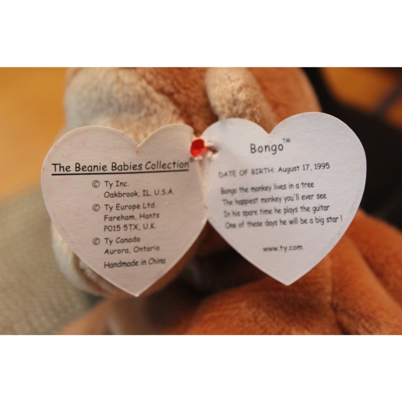 TY Beanie Babies Bongo 1995 P.E. Pellets #87608