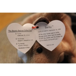TY Beanie Babies Derby 1995 P.E. Pellets #87612