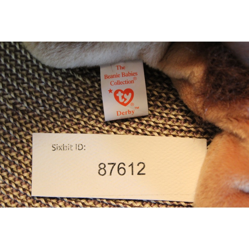 TY Beanie Babies Derby 1995 P.E. Pellets #87612
