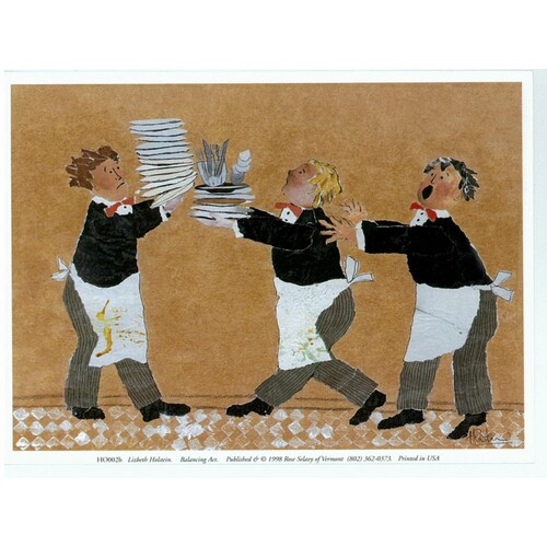 (5.5 x 7.5) Art Print HO002B Lisbeth Holstein Balancing Act