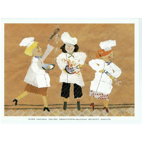(5.5 x 7.5) Art Print HO005B Lisbeth Holstein Chefs at Work
