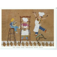 Lot of 9 (5.5 x 7.5) Art Print HO010B Lisbeth Holstein - Kids Baking 1