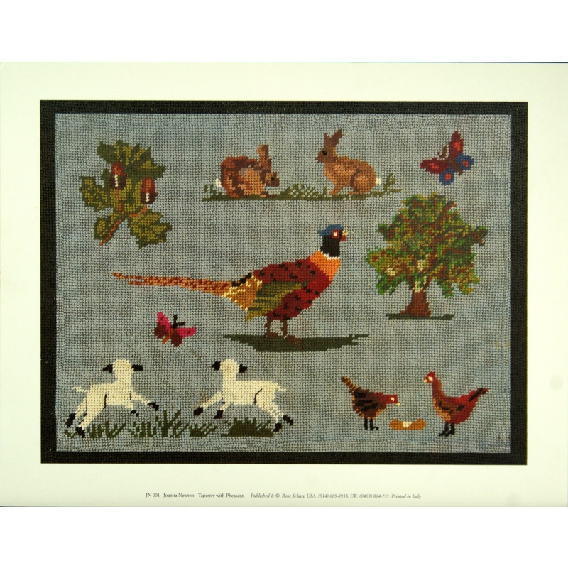 (11 x 14) Art Print JN001 Joanna Newton Tapestry with pheasant - Printed in Ital