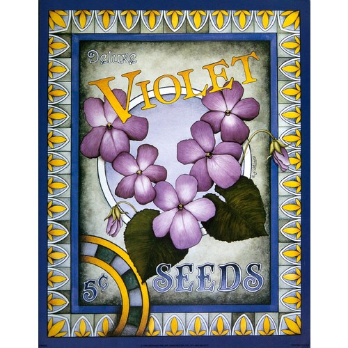 (11 x 14) Art Print FR0252 Lillian Violets