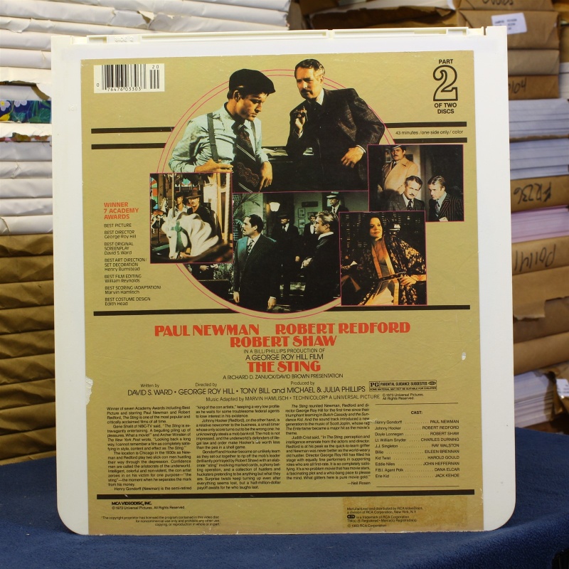 The sting - part 2 #87933 - CED Video Disc