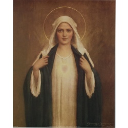 (8 x 10) Art Print RE0010A C. Bosseron Chambers - Immaculate Heart of Mary