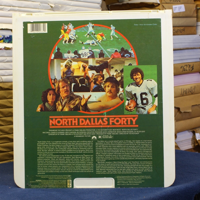 North Dallas Forty #87972 - CED Video Disc