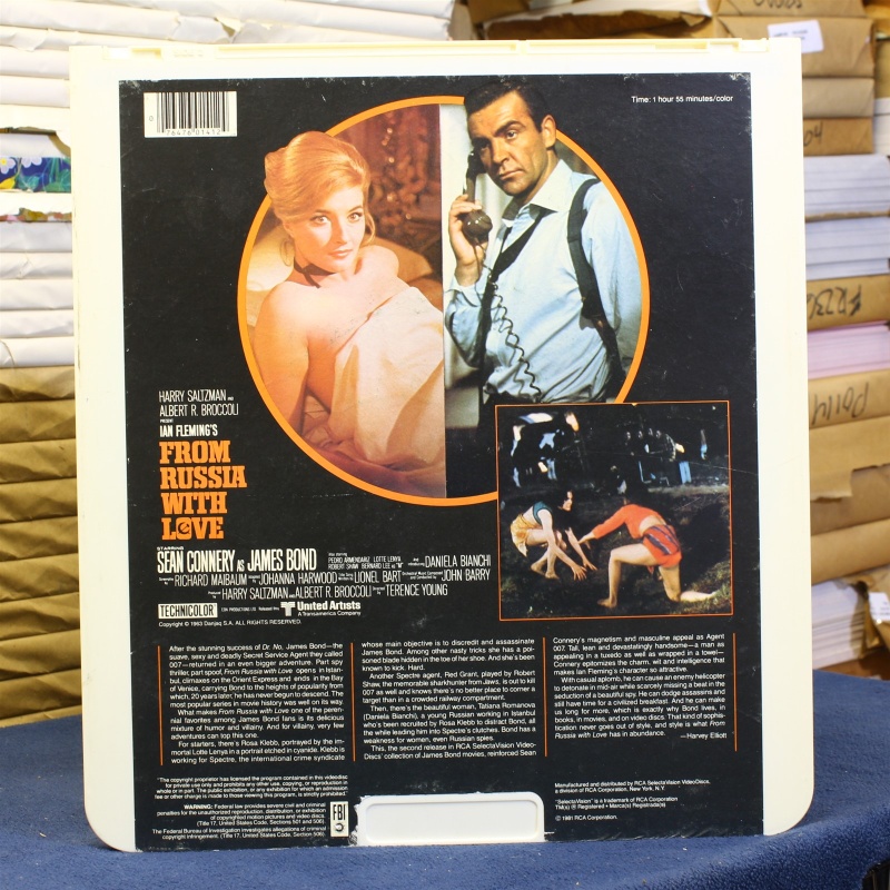 From Russia with love Sean Connery James Bond #88025 - CED Vide