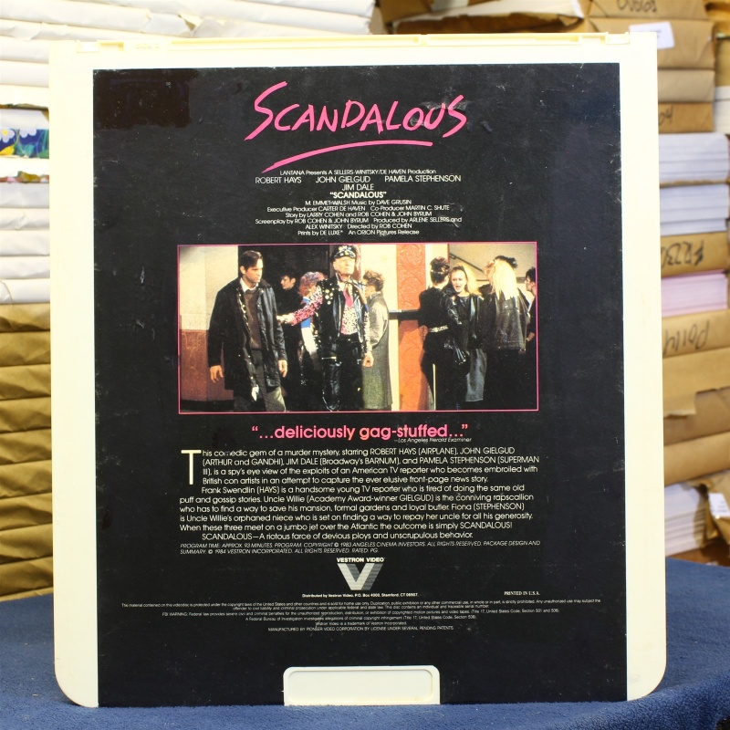 Scandalous Robert Hays #88036 - CED Video Disc