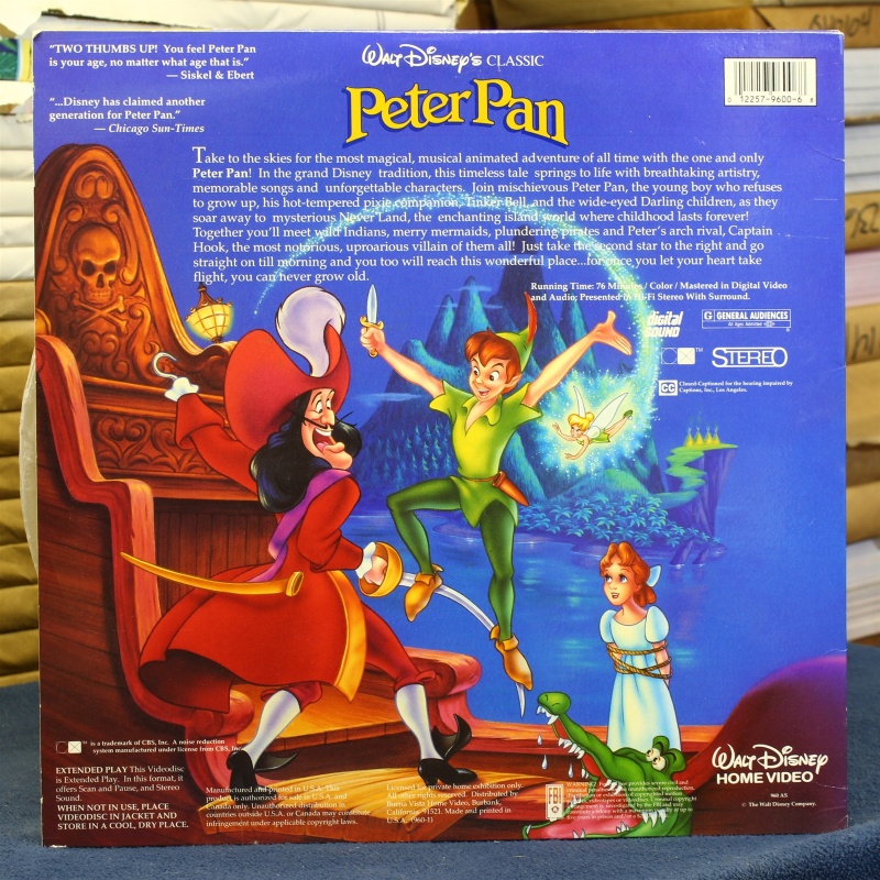 Walt Disneys classic Peter Pan #88054 - LaserDisc