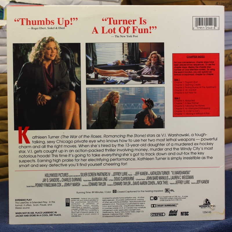 Kathleen Turner V.I. Warshawski  #88092 - LaserDisc