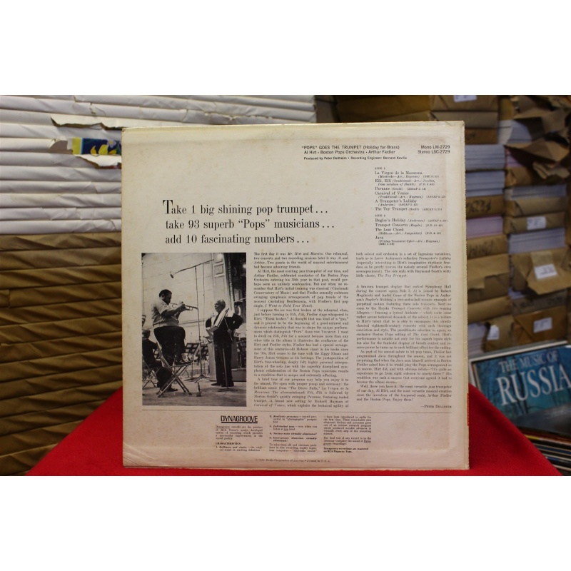 Al Hirt; The Boston Pops Orchestra; Arthur Fiedler Pops Goes The Trumpet (Holi