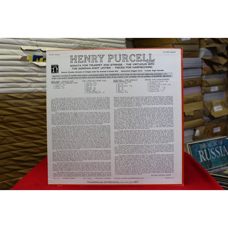 Henry Purcell; Rheinisches Kammerorchester; Günter Kehr; Ruggero Gerlin; Roger D