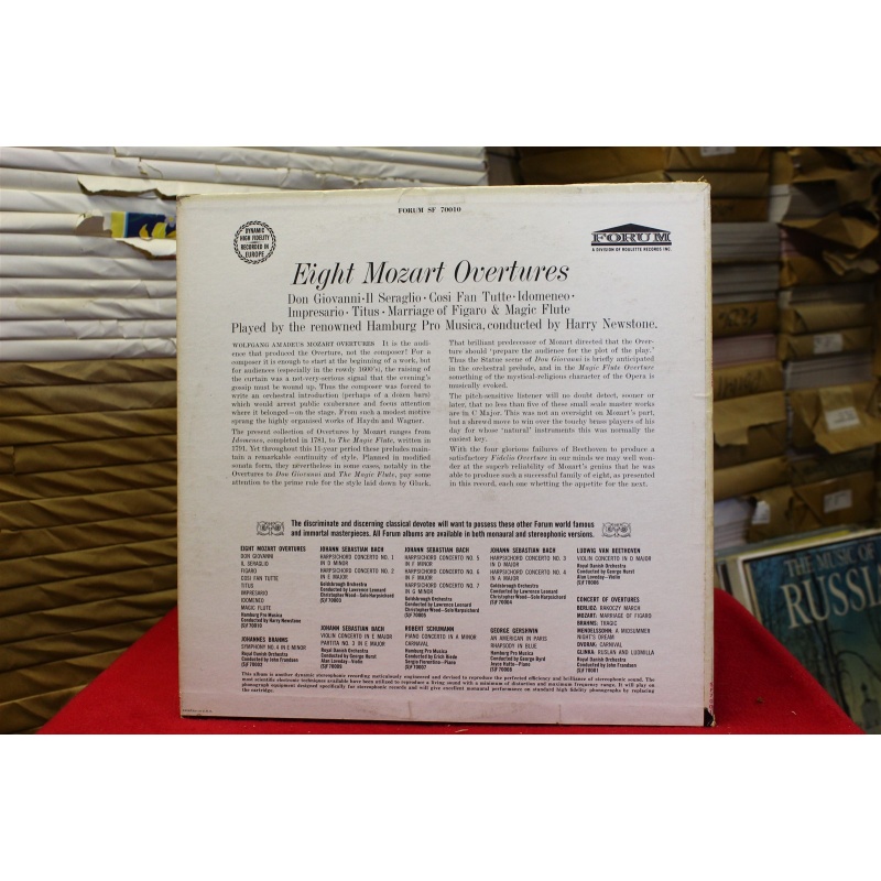 The Hamburg Pro Musica; Wolfgang Amadeus Mozart Eight Mozart Overtures SF-70010