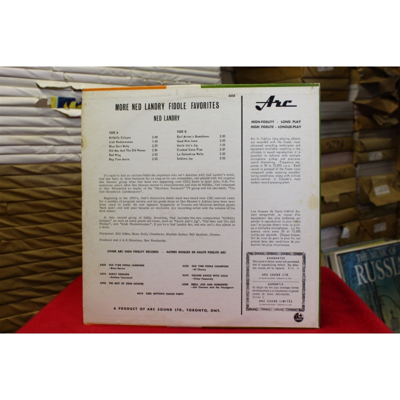 Ned Landry More Ned Landry Fiddle Favorites A 650 Vinyl Vinyl 60-067