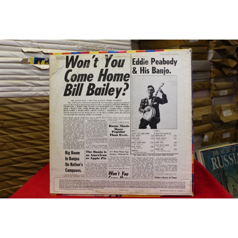 Eddie Peabody Wont You Come Home Bill Bailey? SPC-3129 Vinyl Vinyl 60-068