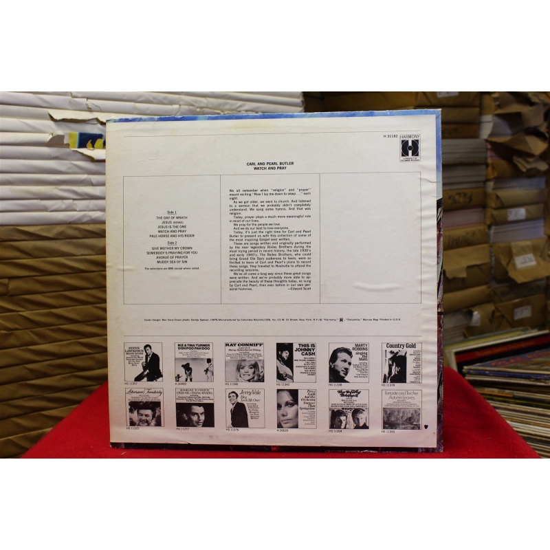 Carl & Pearl Butler Watch And Pray H 31182 Vinyl Vinyl 61-006