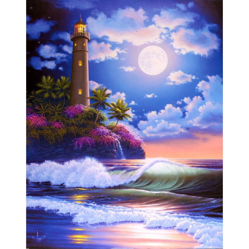 (22 x 28) Art Print AH0501 Al Hogue Lighthouse