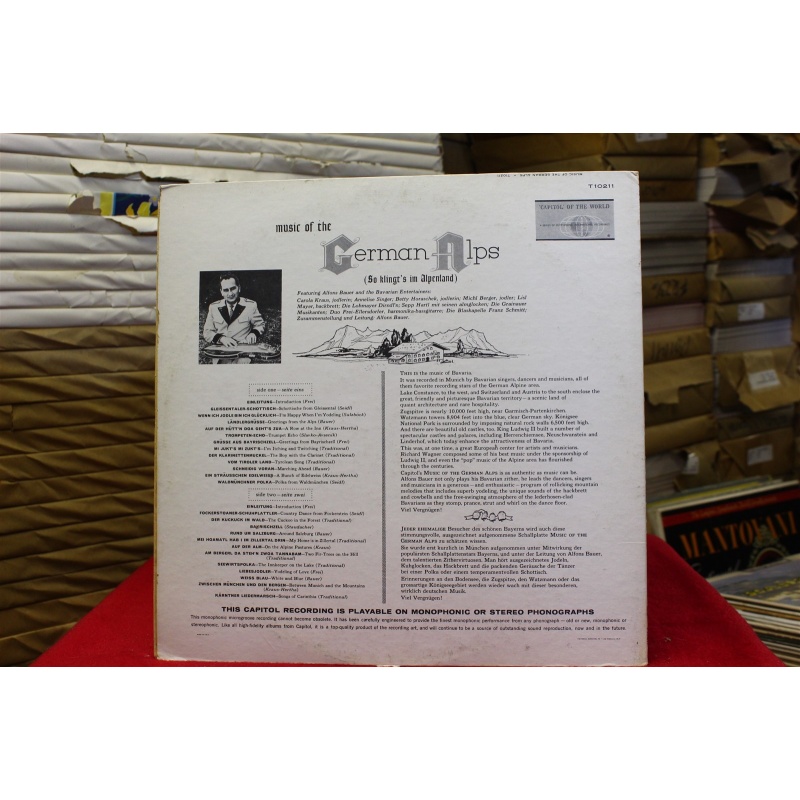 Alfons Bauer; The Bavarian Entertainers Music Of The German Alps T-10211 Vinyl V