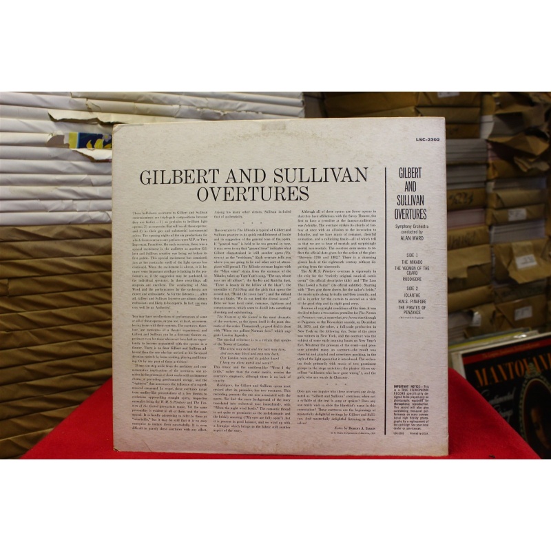 Alan Ward Gilbert And Sullivan Overtures LSC-2302 Vinyl Vinyl 61-060