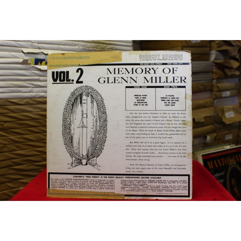 The Tex Morgan Orchestra The Second Solid Album Of Glenn Miller CXS-172 Vinyl Vi