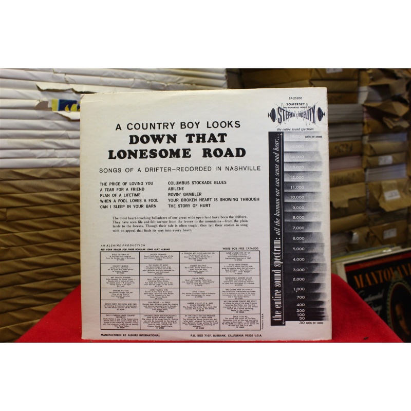 Earl Cupit; Bobby Bond A Country Boy Looks Down That Lonesome Road SF-25200 Viny