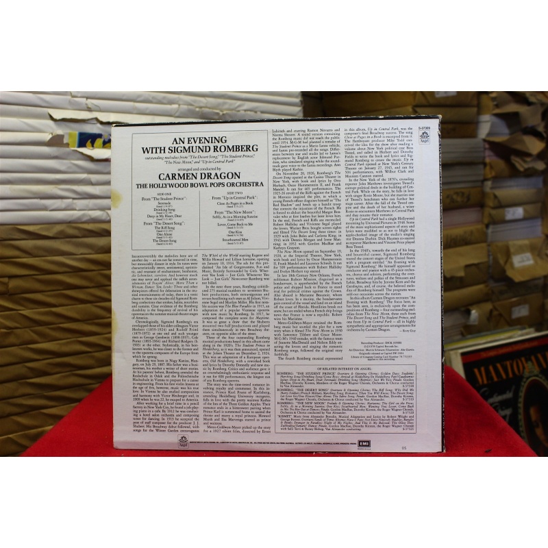 Hollywood Bowl Pops Orchestra; Carmen Dragon An Evening With Romberg S-37309 Vin